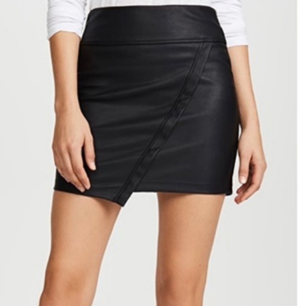 David Lerner faux leather skirt